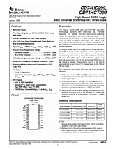 DataSheet CD74HC299 pdf